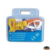 Cordone ombelicale per cinture di sicurezza statico + elastico con 3 moschettoni