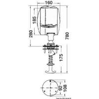 Faro di profondità orientabile dall’interno DHR