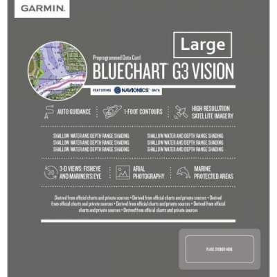 Garmin Bluechart g3 Vision LARGE. Cartografia SD MicroSD