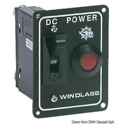 Pannello di comando per verricelli o eliche di prua con interruttore di sicurezza