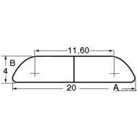 Profilo semitondo in Acciaio Inox AISI 316 lucidato a specchio
