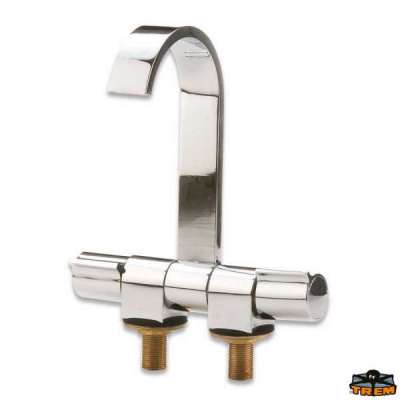 Rubinetto acqua fredda/calda canna piatta