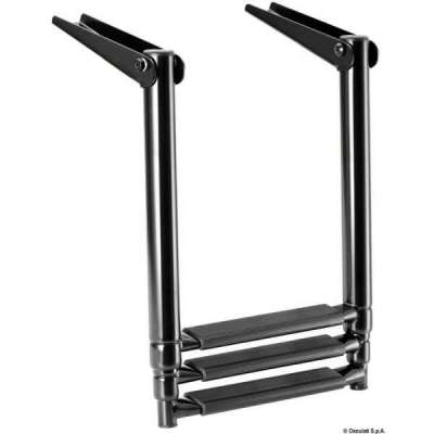Scaletta telescopica per plancetta Total Black nera                             