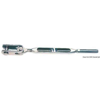 Tenditore per sartiame con cannula aperta in acciaio inox