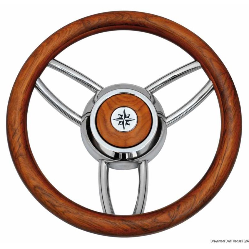 Volante Bliz in acciaio inox lucido