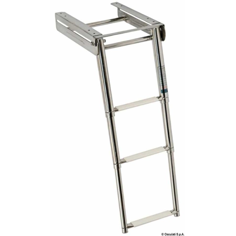 Scaletta da plancetta a scomparsa totale con slitta telescopica