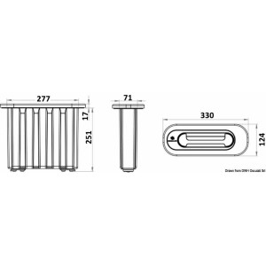 Scaletta di emergenza ad incasso adatta a soddisfare la norma ISO 15085
