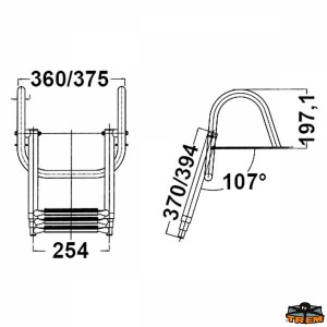 Scaletta telescopica da plancetta con maniglioni - foto 3