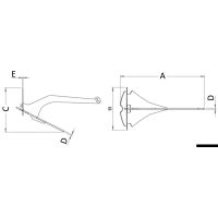 Ancora pieghevole smontabile ANKERPLEX in HDG ferro zincato a caldo