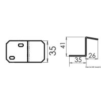 Staffa di fissaggio serbatoio in acciaio inox