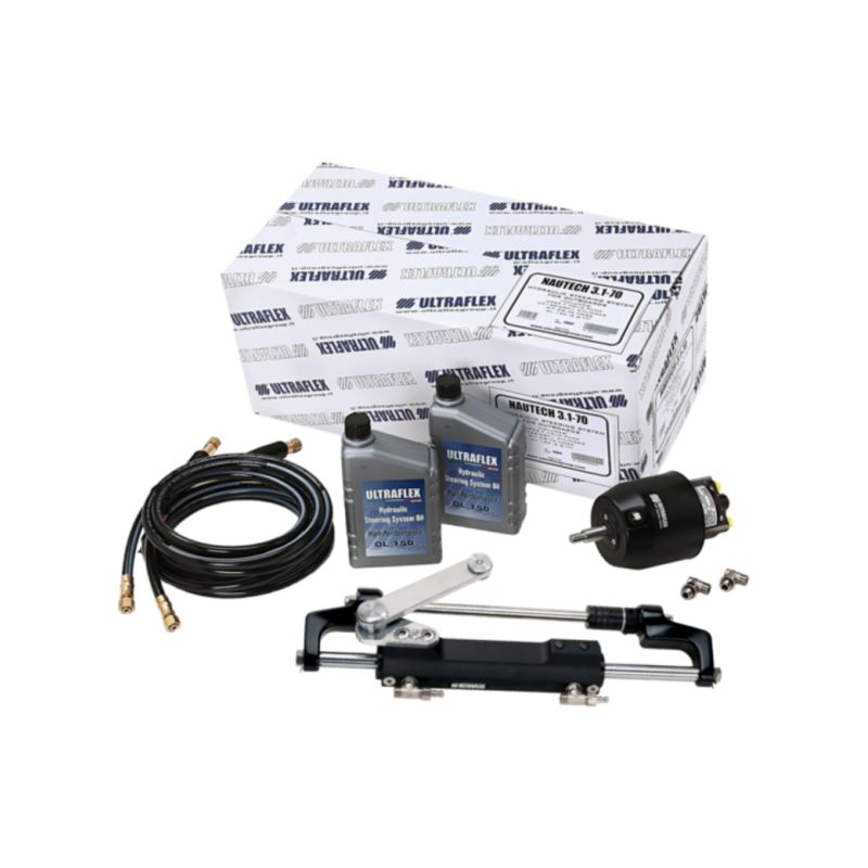 Timoneria Idraulica Ultraflex Nautech 3 Kit Completo con Tubi – Fuoribordo fino a 300 HP