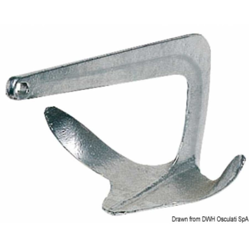 Ancora Trefoil in acciaio fuso e zincato a caldo