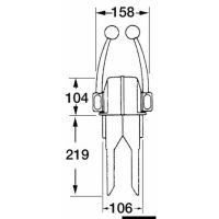 Comando monoleva in lega pressofusa e cromate