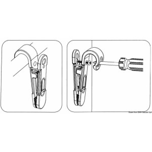 Clip per fissaggio oggetti vari