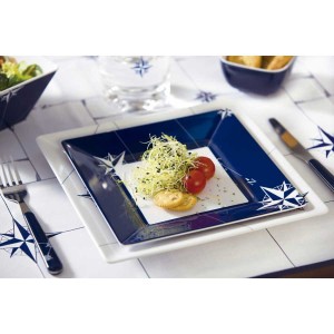 Marine Business set 6 piatti piani quadrati dessert melamina NORTHWIND 