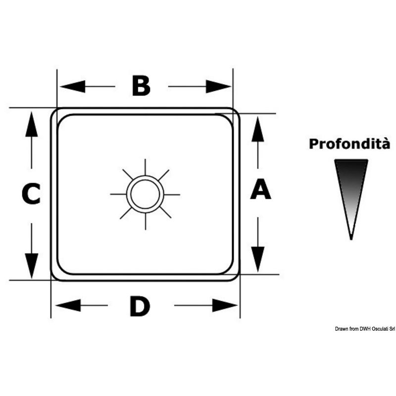 Lavello rettangolare in acciaio inox - foto 1