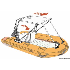 Osculati Tendalino telescopico per Roll-Bar in tubo inox o vetroresina