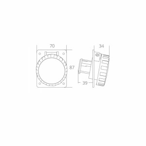 Presa stagna 2P 12/24V. 16A IP67 - foto 2