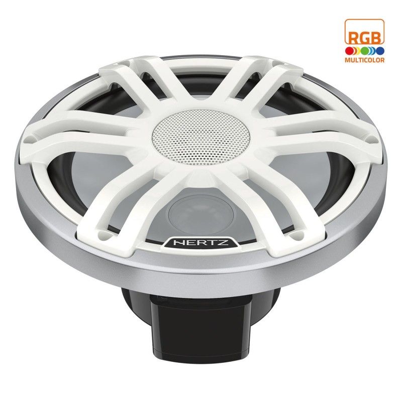 Hertz HMX 7.7 S-LD-SW Altoparlanti Coassiali Marini 196 mm 200W LED Sport Silver White (Coppia) - foto 1