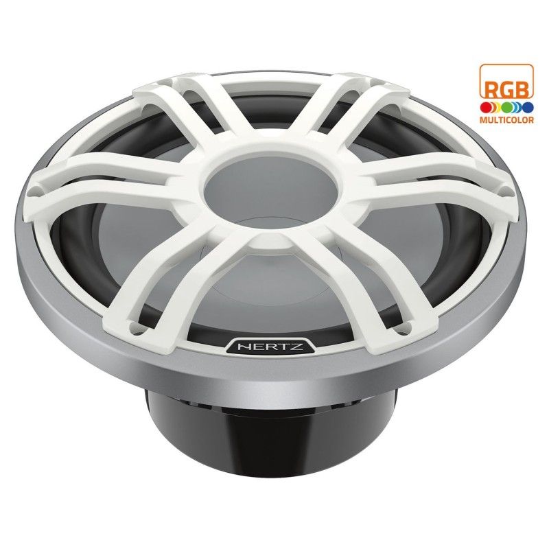Hertz HMS 12 S2-LD-SW Subwoofer Marino 300 mm 1000W 2 Ohm LED Sport Silver White - foto 1