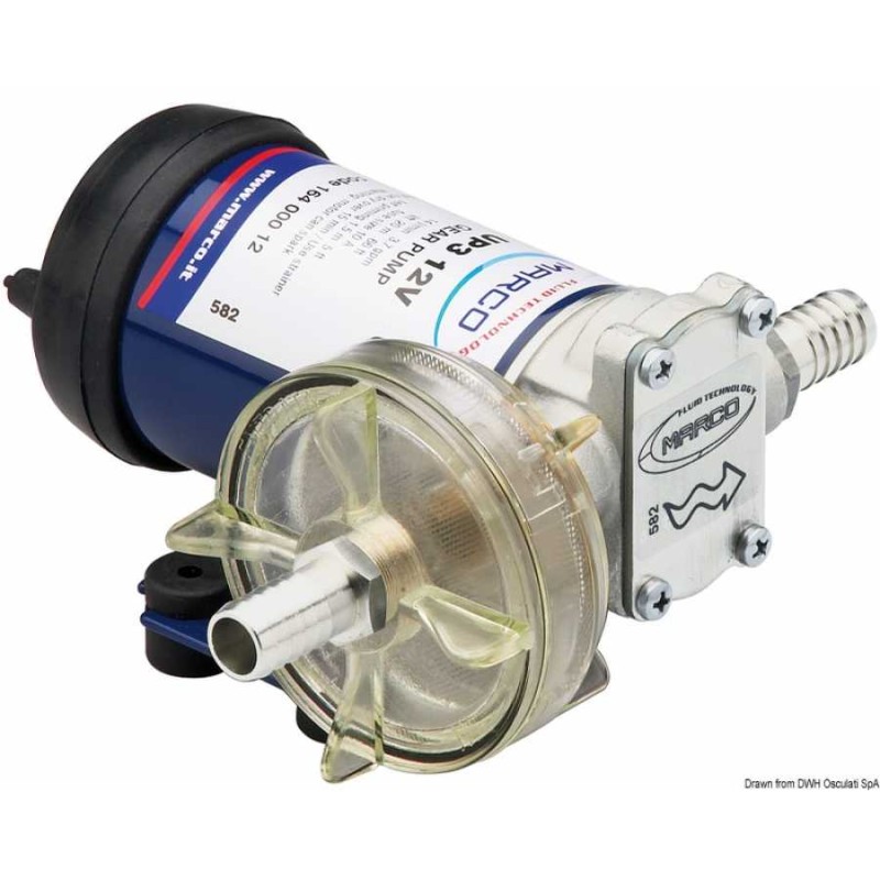 Elettropompa autoadescante con ingranaggi in bronzo per travaso gasolio, antigelo, acqua - foto 1