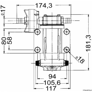 Elettropompa autoadescante con ingranaggi in bronzo per travaso gasolio, antigelo, acqua - foto 3
