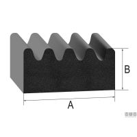 Guarnizione Trim-Lok Ribbed Rubber Seal Black - foto 2