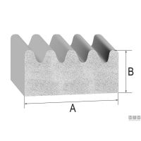 Guarnizione Trim-Lok Ribbed Rubber Seal White - foto 2