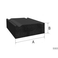Guarnizione Trim-Lok Flat Rubber Seal Black - foto 2