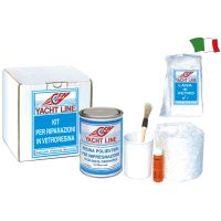 Gibellato Forniture Nautiche Kit Riparazione Vetroresina con Resina Poliestere e Fibra di Vetro