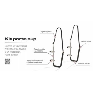  Kit porta sup o porta passerella in acciaio inox