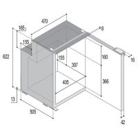 Vitrifrigo C90i CHR frigorifero da Incasso 90L