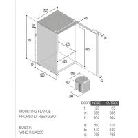 Vitrifrigo C130L CHR frigorifero da Incasso 130L