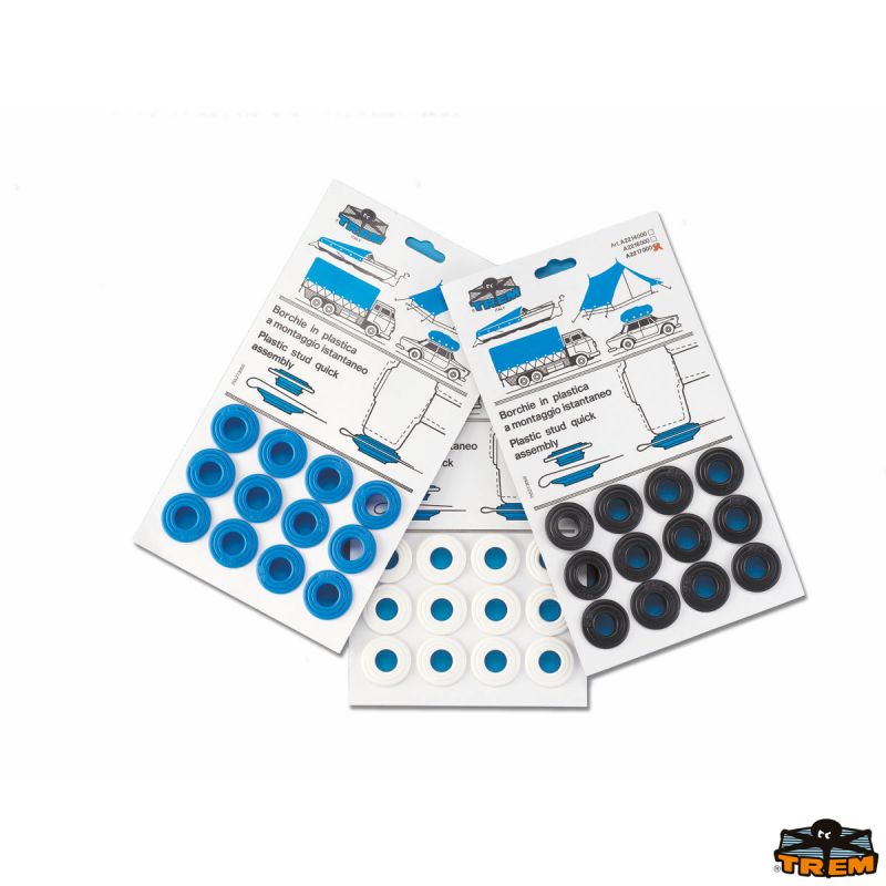 Borchie a montaggio rapido in confezione self service