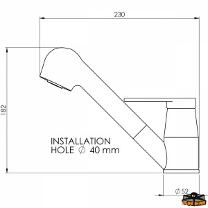 Monocomando miscelatore cromato + doccia estraibile cromata