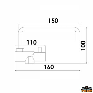 Rubinetto  abbattibile mixer canna profonda