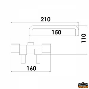 Rubinetto  abbattibile acqua fredda/calda canna profonda