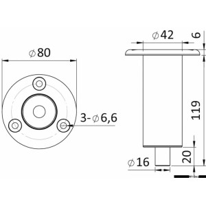 Asta doccia telescopica per esterni Rocky