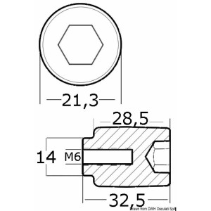 Anodo cilindro 80/225 HP