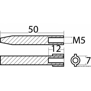 Anodo cilindro per Yamaha 40/200 HP 