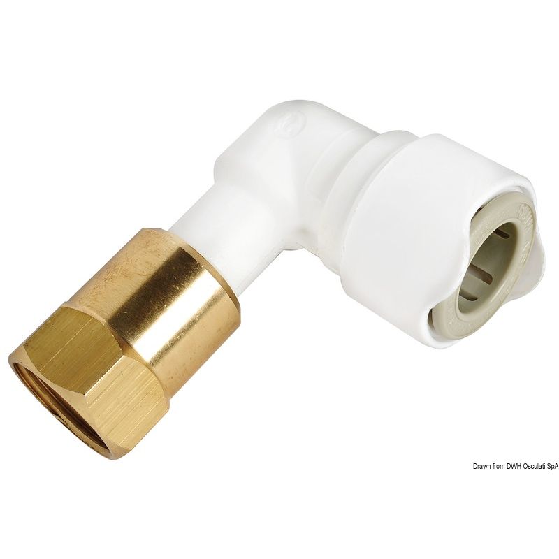 Gomito con filetto 1/2 BSP femmina WHALE