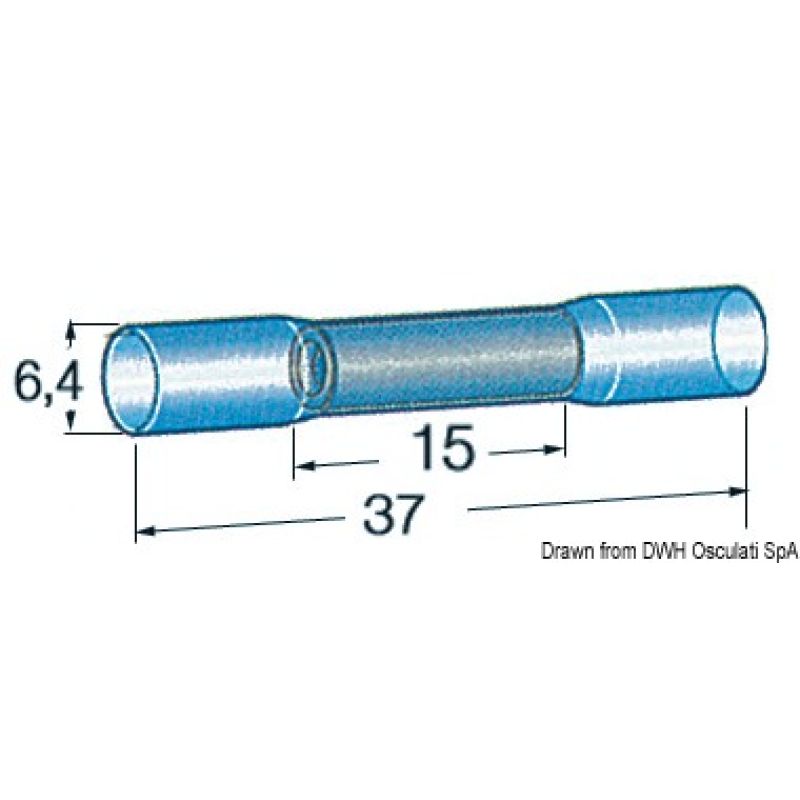 Tubetto preisolato termoretraibile 2 cavi per giunzione stagna