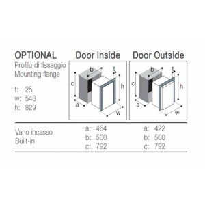 Frigo freezer Airlock VitriFrigo C85i, unità refrigerante interna