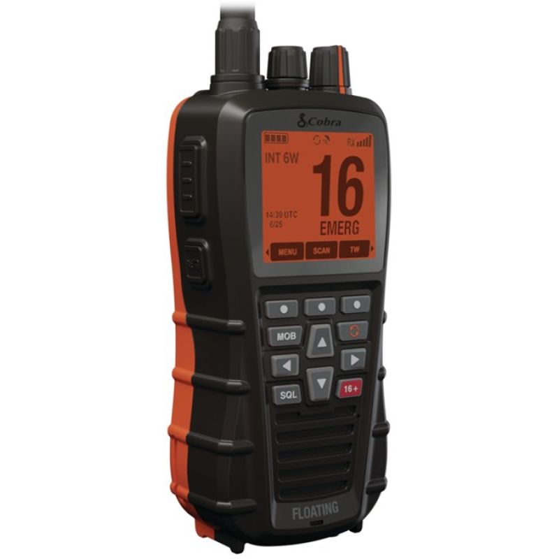 VHF Portatile Cobra BlueBound 650E DSC GPS Bluetooth Galleggiante IPX7