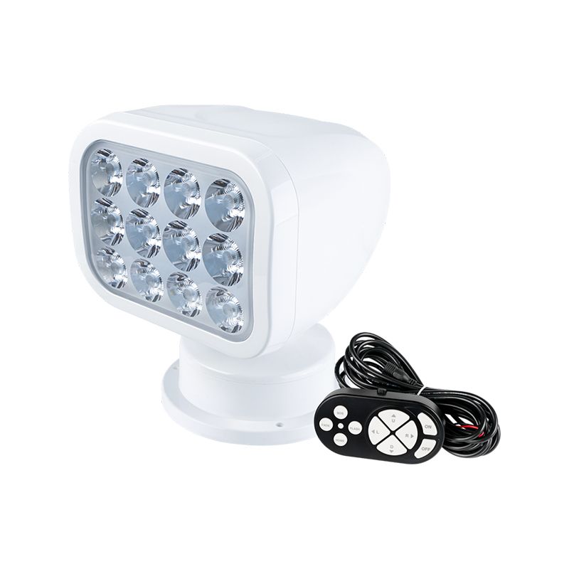 Faro LED orientabile SeaFlo con telecomando cablato – Searchlight nautico 360° IP65