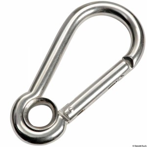 Moschettone in acciaio inox AISI 316 con chiusura senza sporgenza