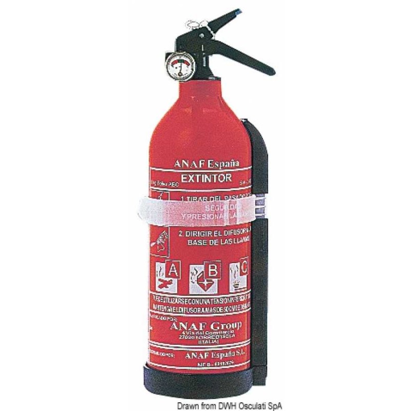 Estintore a polvere omologato MED con manometro