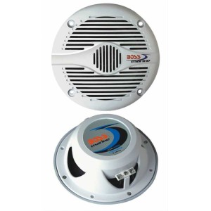 Altoparlante Boss Marine MR50W Coppia Speaker Bianchi 150W