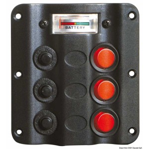 Pannello elettrico Wave Design con interruttori a bascula con LED