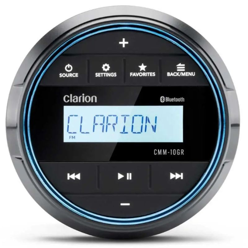 Autoradio nautica Clarion CMM-10GR Bluetooth IPX5/IPX3 da cruscotto